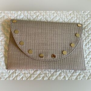 NWT Marbella clutch with gold studs